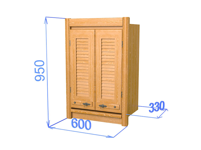 картинка Шкаф настенный с 2-мя дверцами на 600 "Хлоя КХ 10" от магазина Лида регион