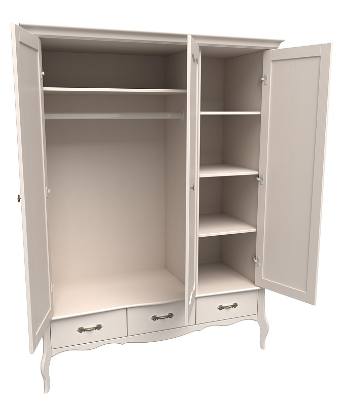 Шкаф трехдверный "Лебо" с глухими дверями №1