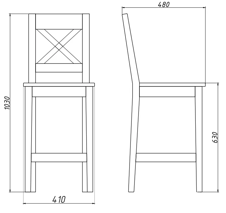 Стул полубарный "Анри" №3