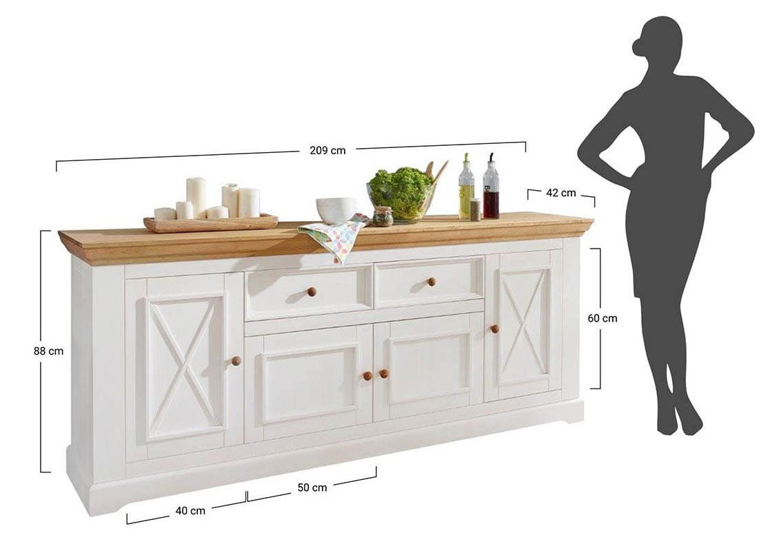 Комод "Форест Графит" 4 двери 2 ящика №8