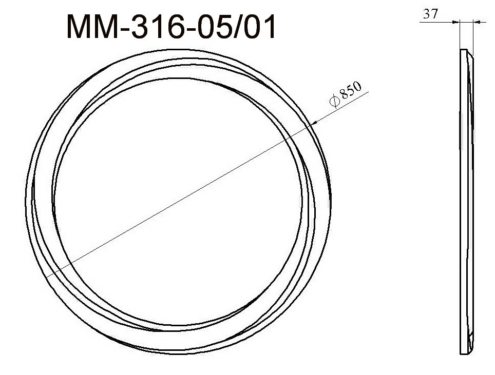 Зеркало "Мокко" ММ 316-05/01 №0