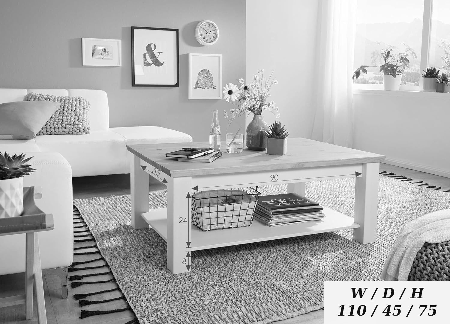 Стол журнальный "Форест Графит" большой  №2