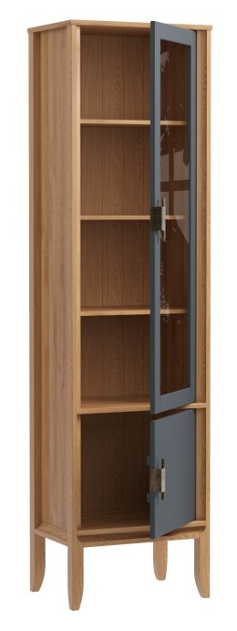 Шкаф для посуды "Бридж" узкий с 1ой стеклянной дверью и 1-ой глухой дверью №3