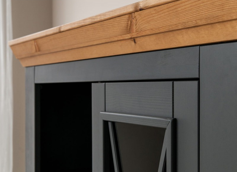 Комод "Форест Графит" 2 двери и полки  №4