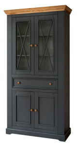 Шкаф для посуды широкий "Форест Графит" 4 двери 1 ящик