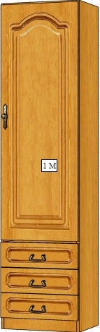Шкаф Вилия 1М (1ГМ) ВМ 0135/М