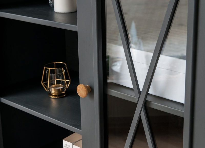 Комод "Форест Графит" 2 двери и полки  №5