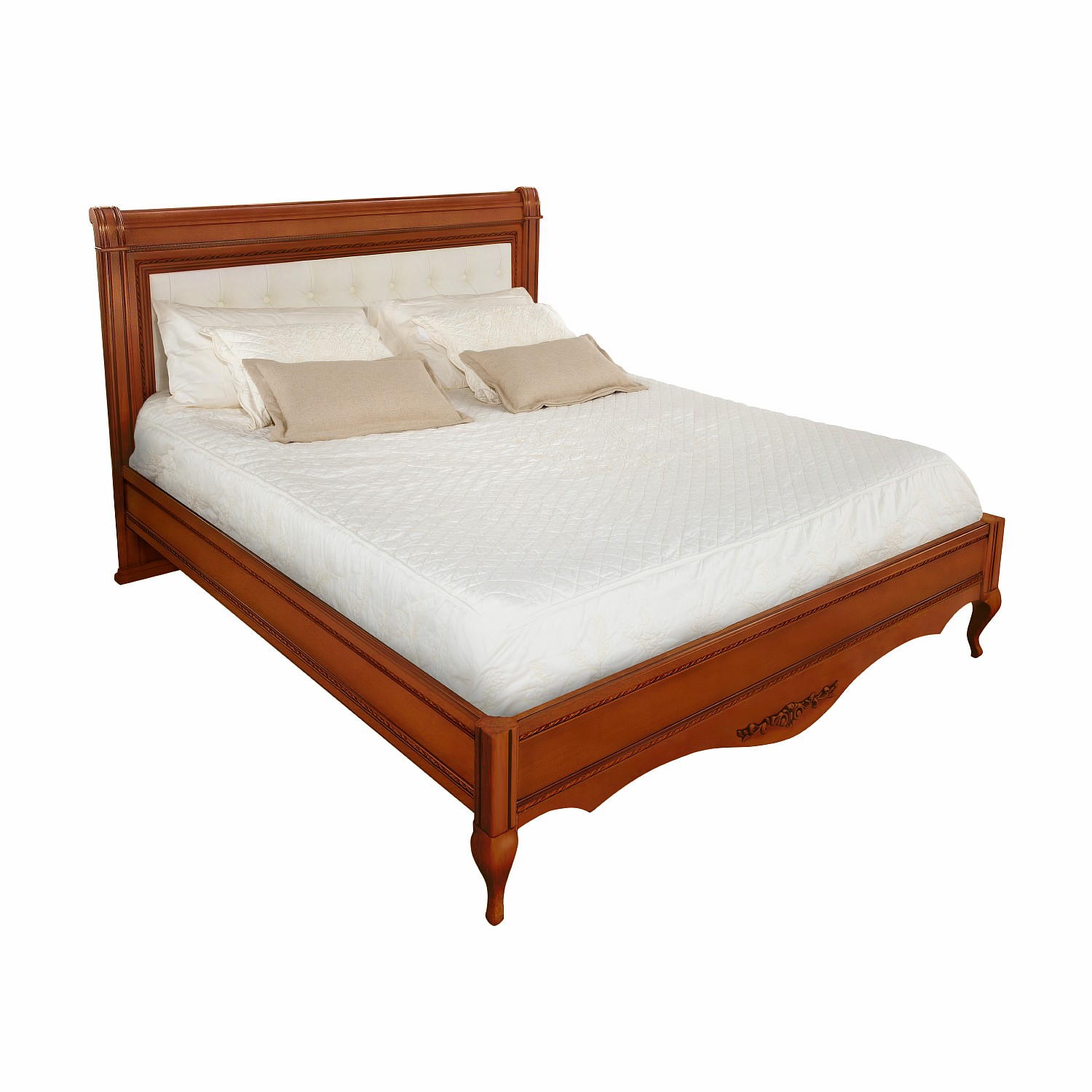 Кровать двуспальная "Неаполь" T-466 / Т-488 с обивкой №2