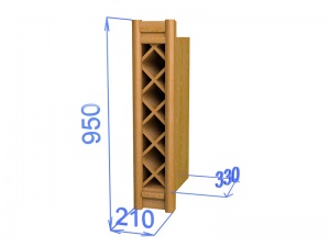 Шкаф настенный для бутылок на 210 "Хлоя КХ 07"