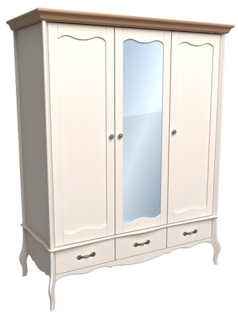Шкаф трехдверный с зеркалом "Лебо"