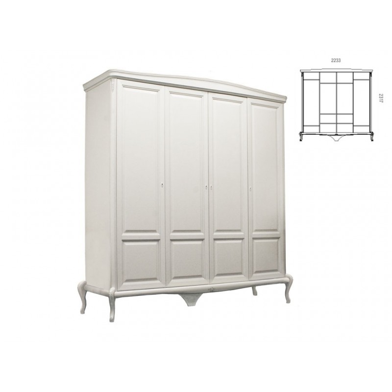 Шкаф четырехдверный "Мокко" ММ 316-01/04Б №0