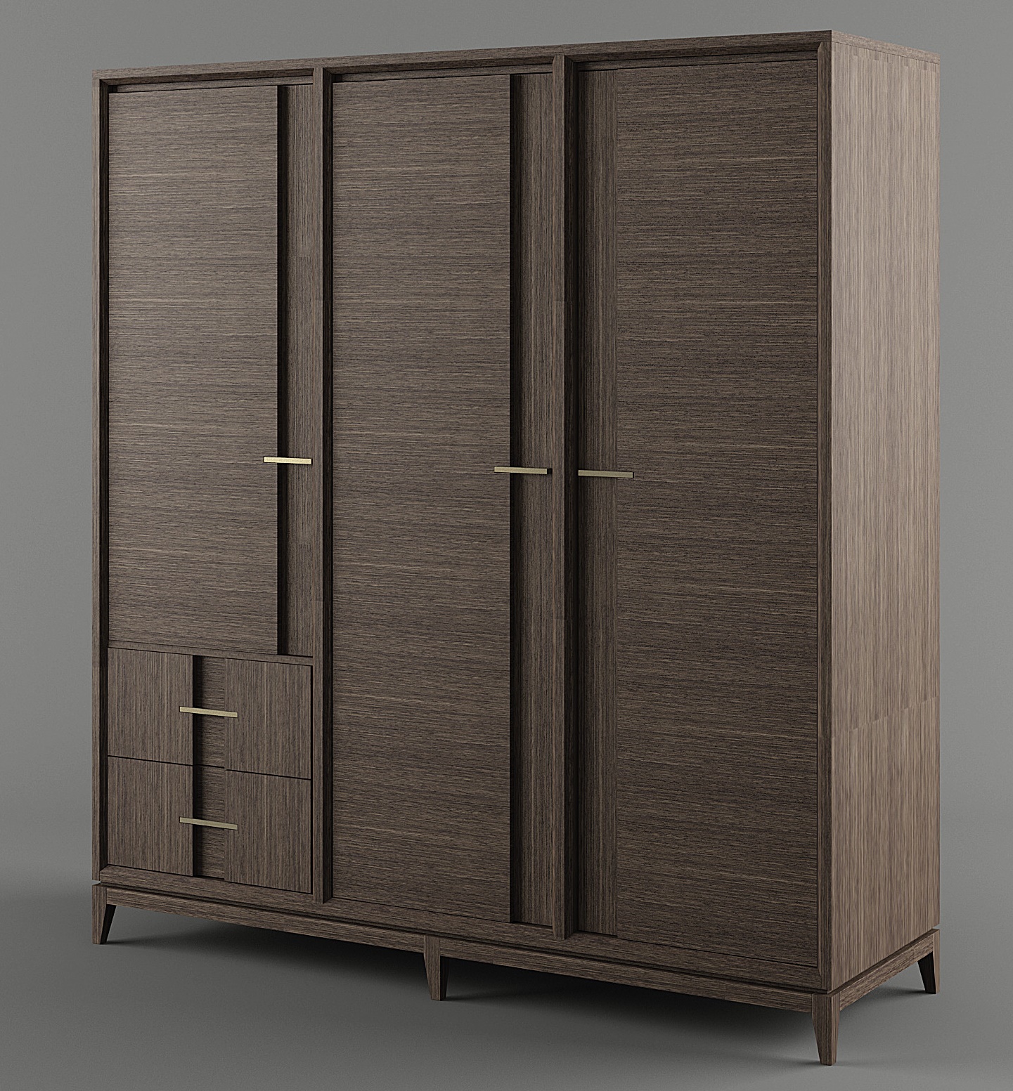 Шкаф трехдверный B2D3 "Бостон" ВМФ-1638