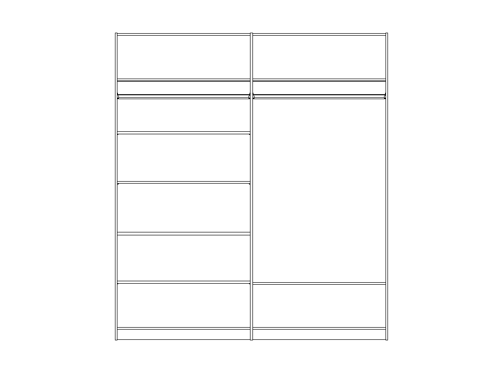 Шкаф четырехдверный "Лорена" ММ-346-01/04Б №0