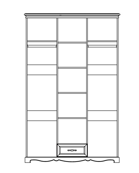 Шкаф трехдверный "Лолита" ГМ 8803-10 №0