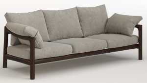 Диван 3-х местный «Вера Комфорт» с мягкими элементами из ткани