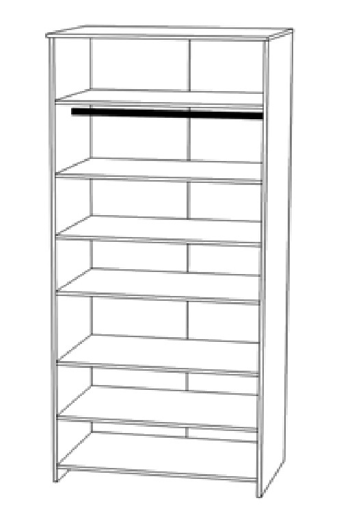 Шкаф для одежды "2Д Монтале" КМК 0966.12 №1