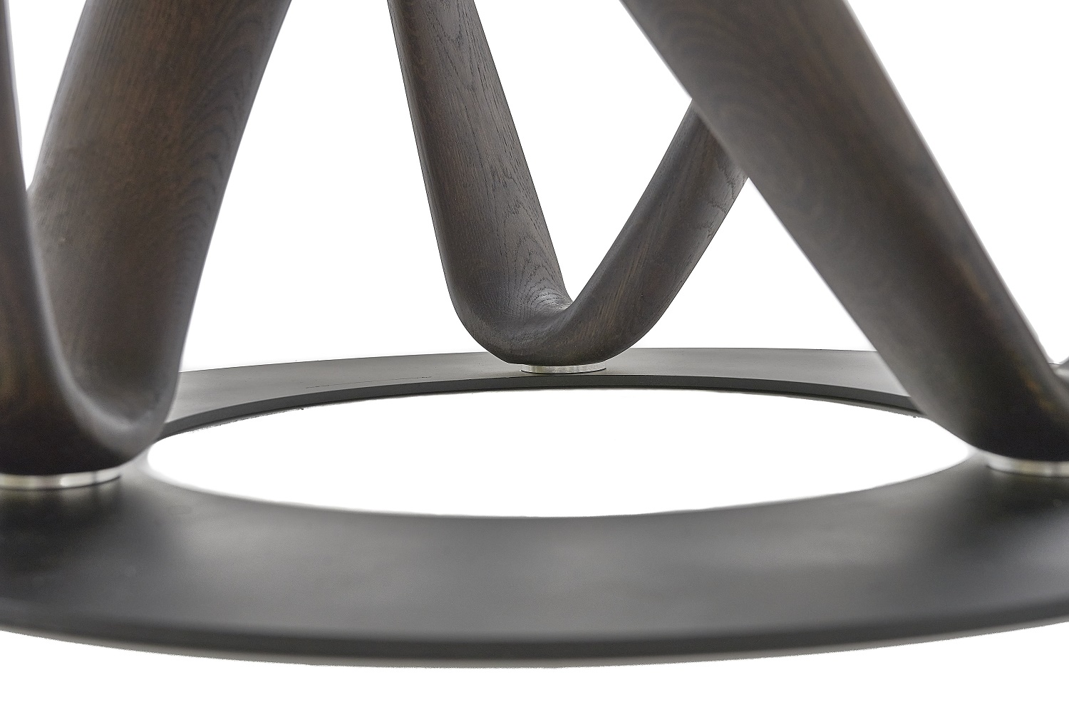 Стол обеденный "Инфинити одиночный" круглая деревянная столешница №9