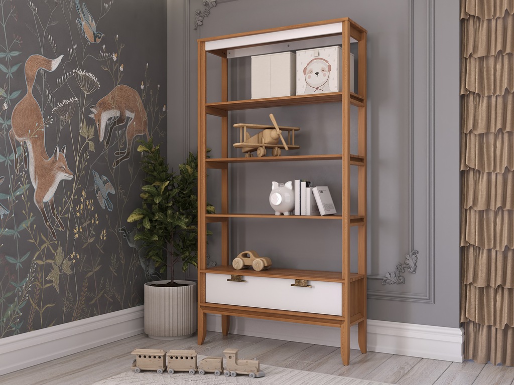 Стеллаж "Бридж" сквозной широкий с 1-м ящиком №0