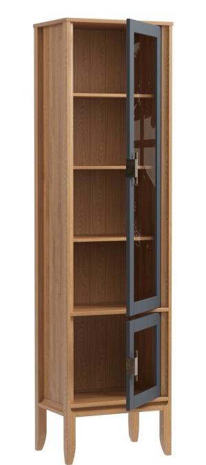 Шкаф для посуды "Бридж" узкий с 2-мя стеклянными дверями №0