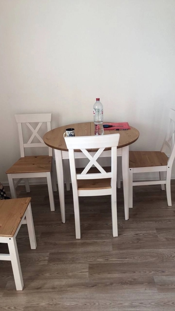 Стол обеденный раскладной "Сканди" D90/125 №2