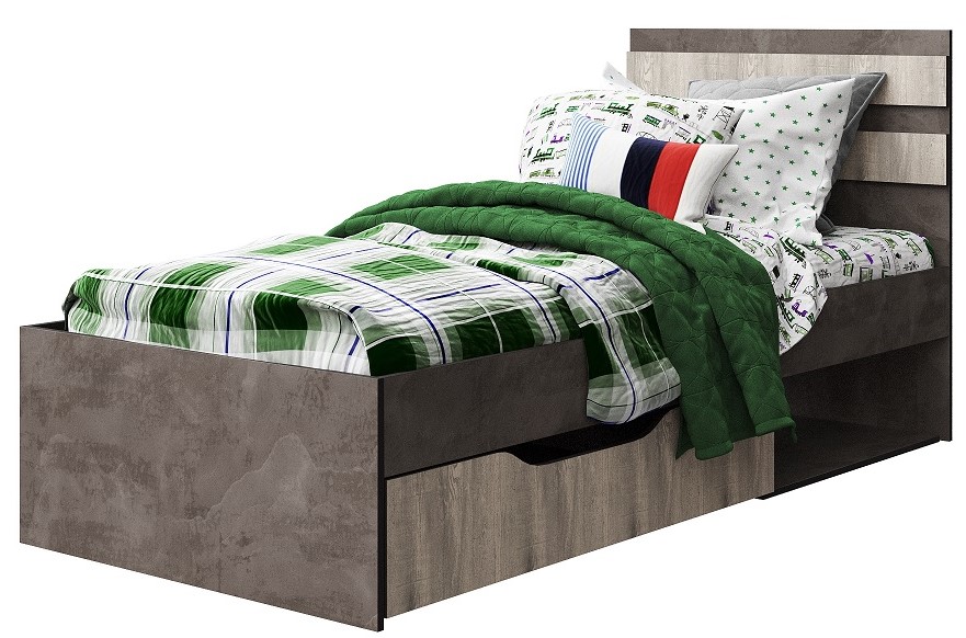 Кровать односпальная "Лондон" КМК 0467.18 (левая, правая) с ящиком №4