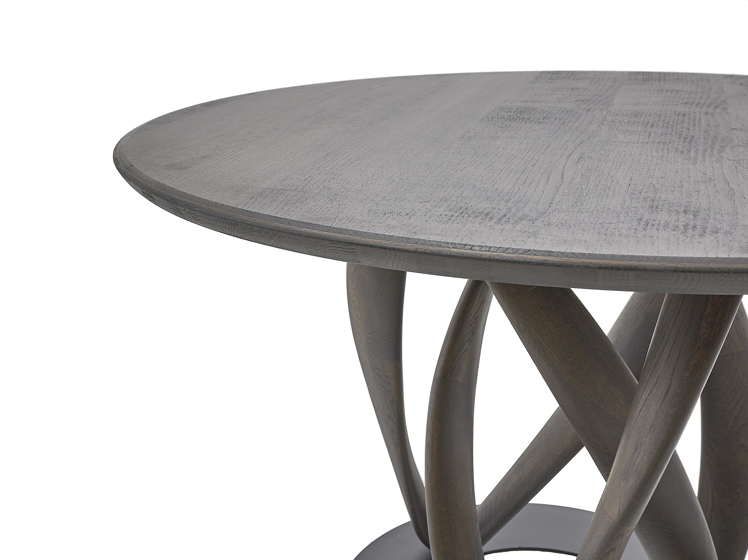 Стол обеденный "Инфинити одиночный" круглая деревянная столешница №3