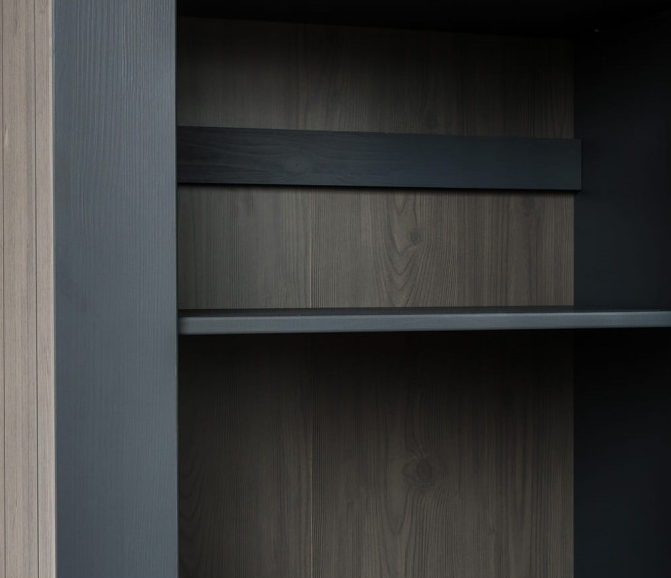 Шкаф для посуды узкий "Форест Графит" 1 дверь 2 ящика №4