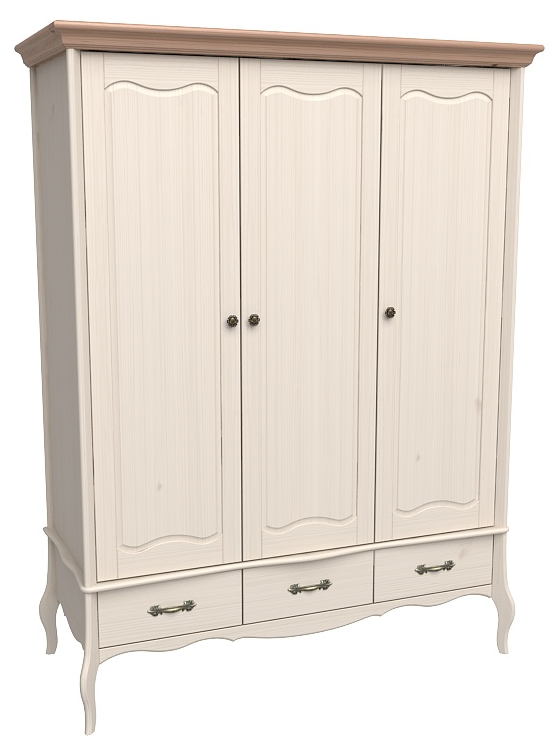 Шкаф трехдверный "Лебо" с глухими дверями