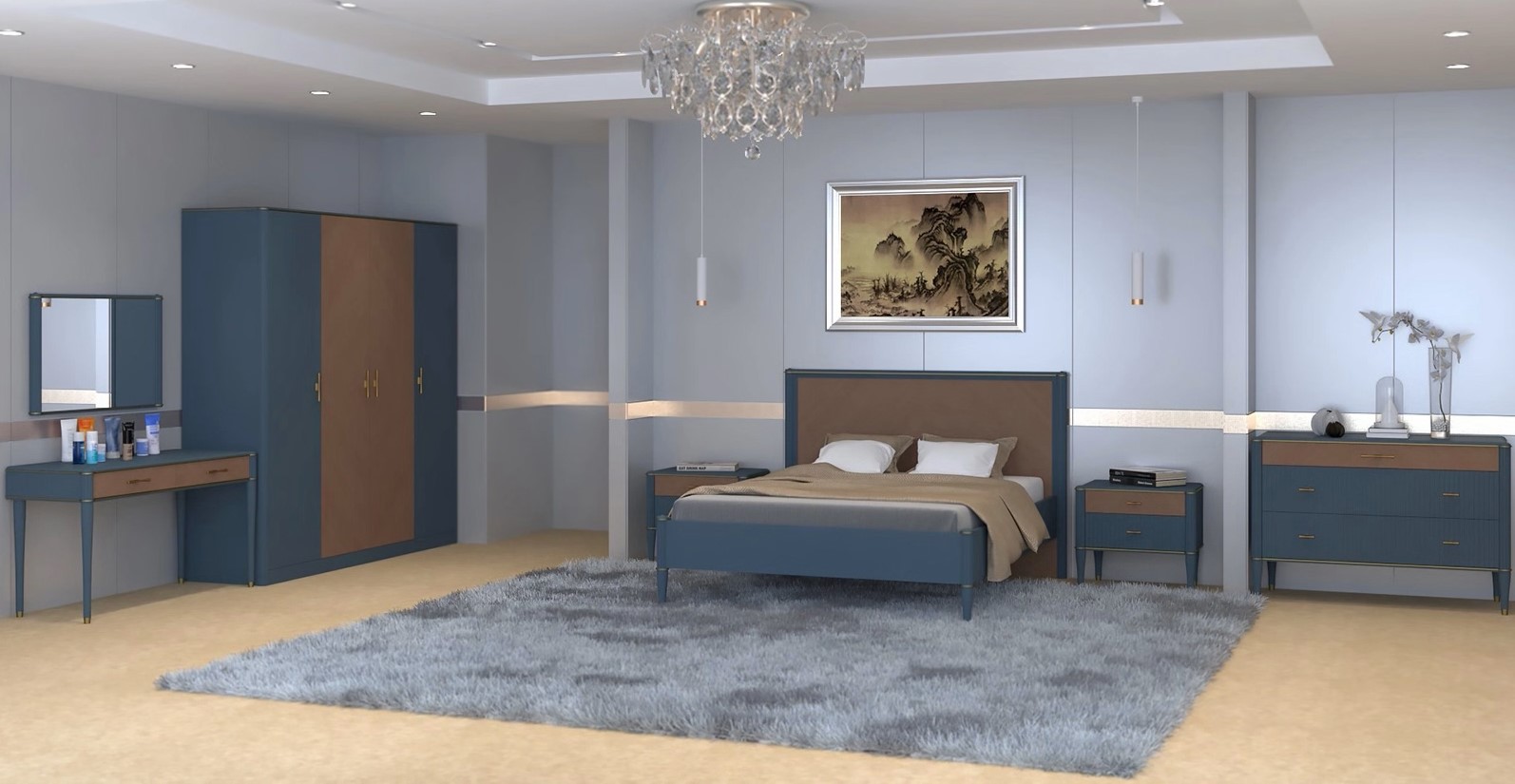 Кровать двуспальная "Тиволи" ММ-406-02/16Б №1