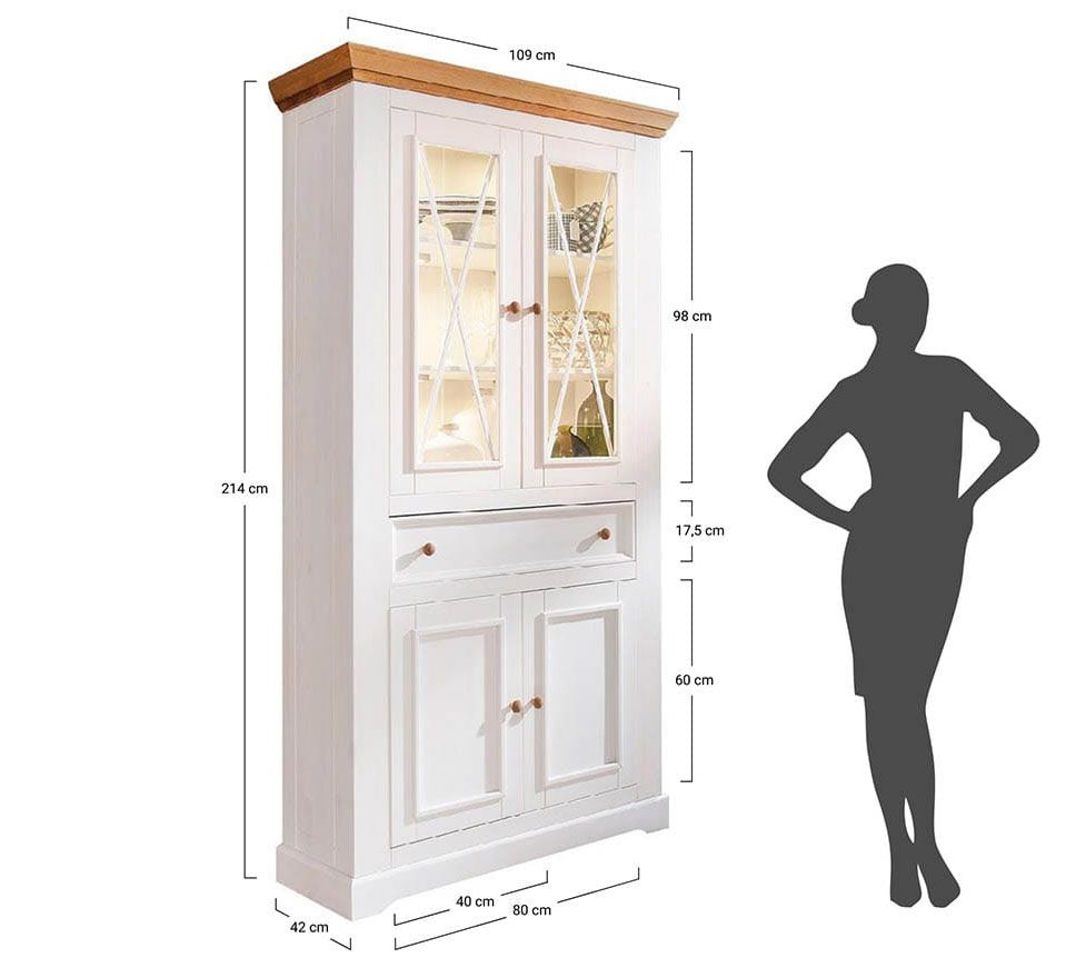 Шкаф для посуды широкий "Форест Графит" 4 двери 1 ящик №5