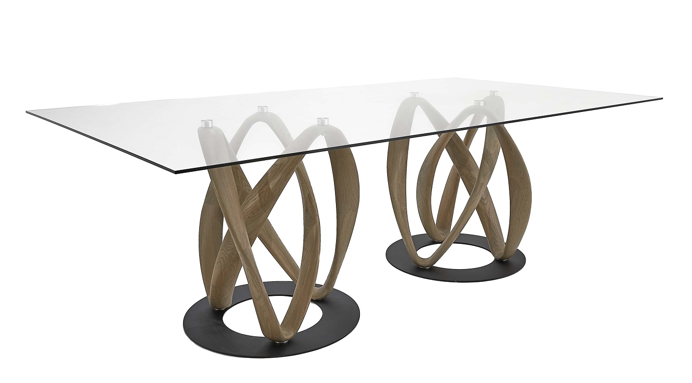 Стол обеденный "Инфинити двойной" с прямоугольным стеклом №6