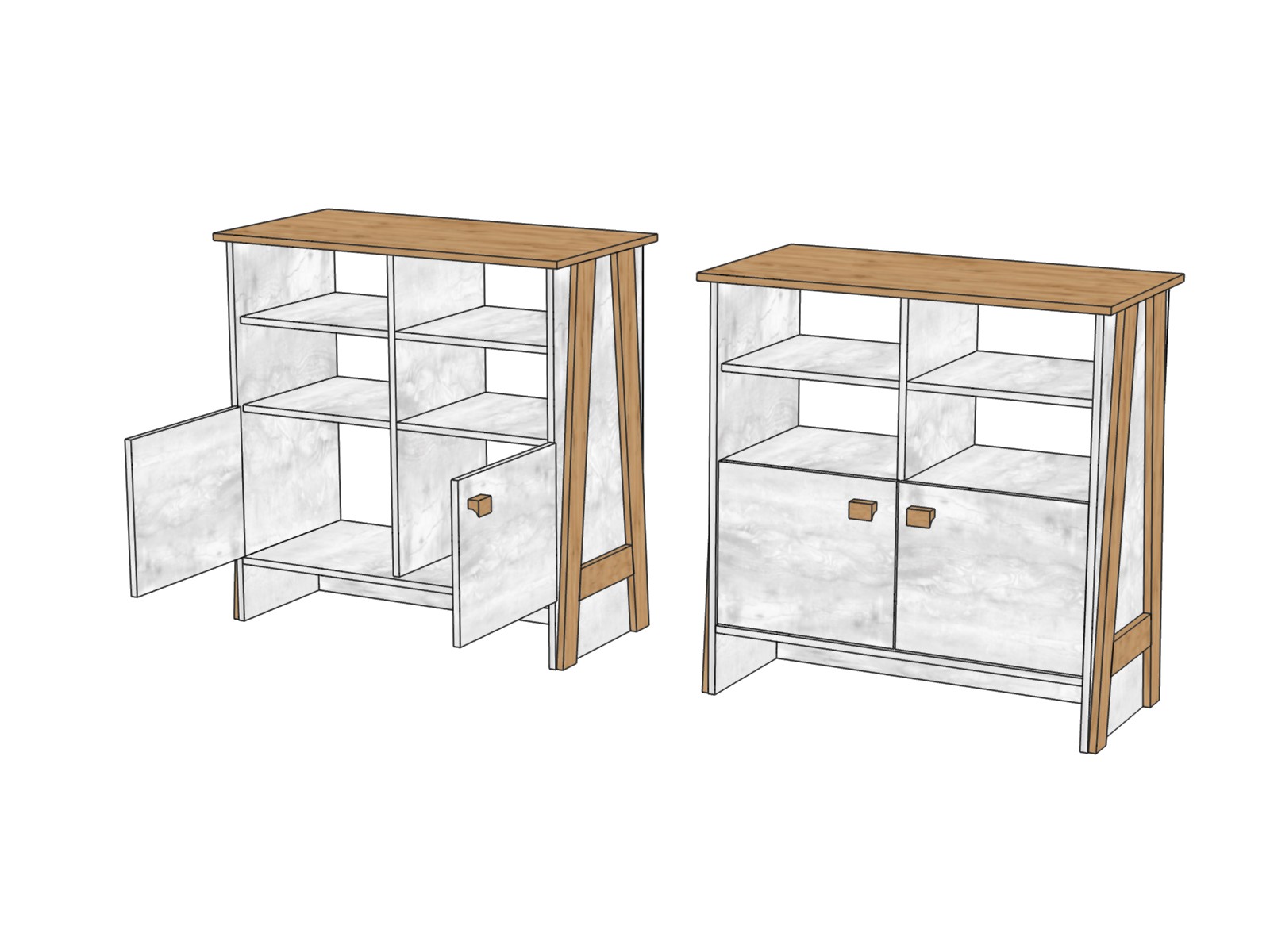 Тумба "2Д Скандинавия 1" КМК 0905.32 №0