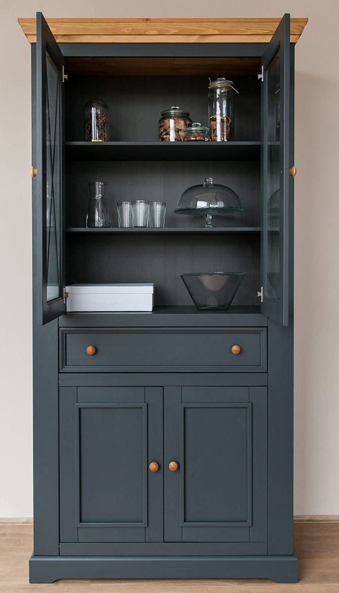 Шкаф для посуды широкий "Форест Графит" 4 двери 1 ящик №0