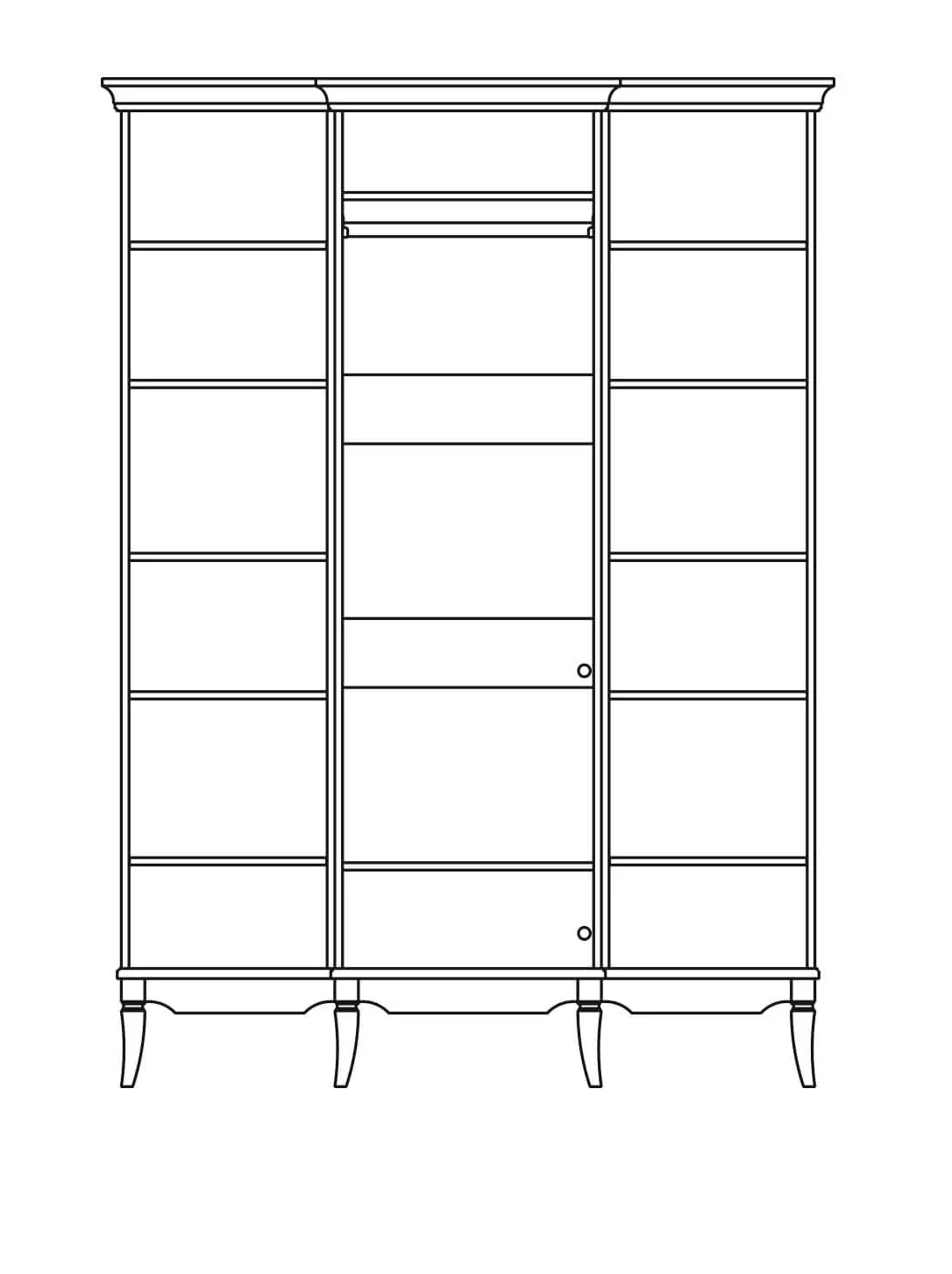 Шкаф трехдверный "Тельма" ГМ 6553-10 №0