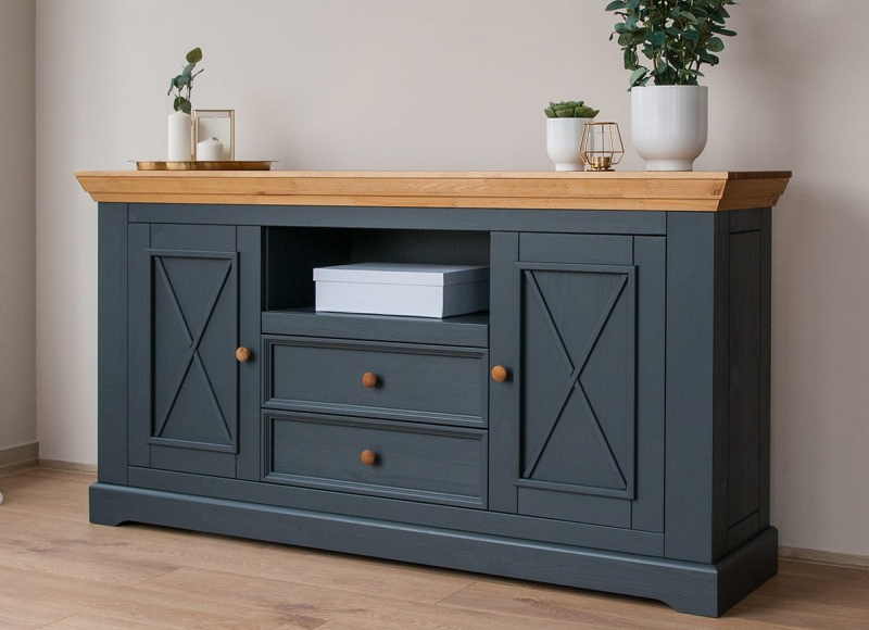 Комод "Форест Графит" 2 двери 2 ящика №1