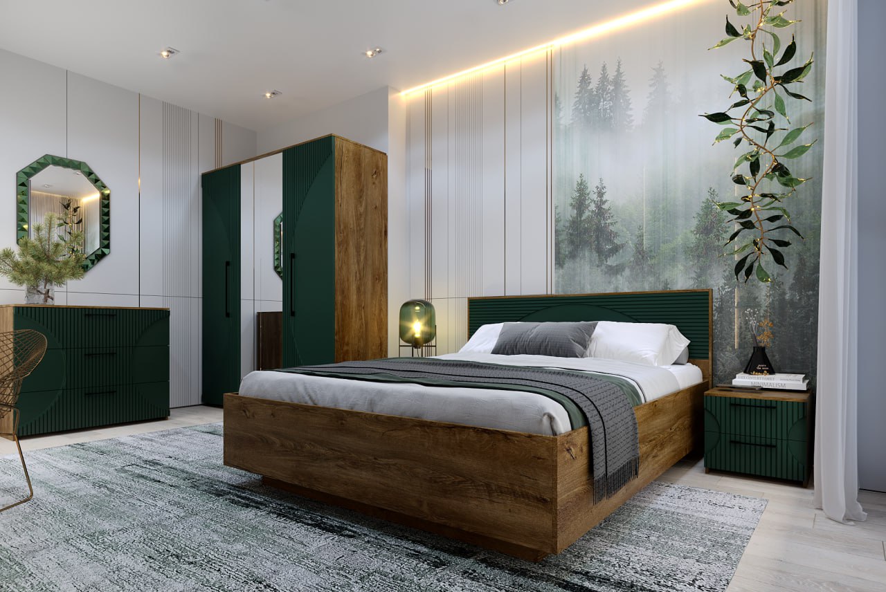 Кровать двуспальная "1600 Монтале РМ" КМК 0966.24 с подъемным механизмом №4