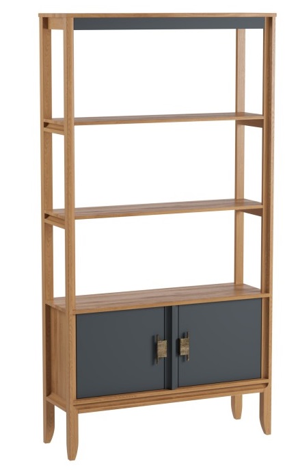 Стеллаж "Бридж" сквозной широкий с 2-мя дверями (020)