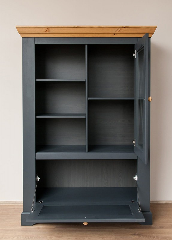 Комод "Форест Графит" 2 двери и полки  №1