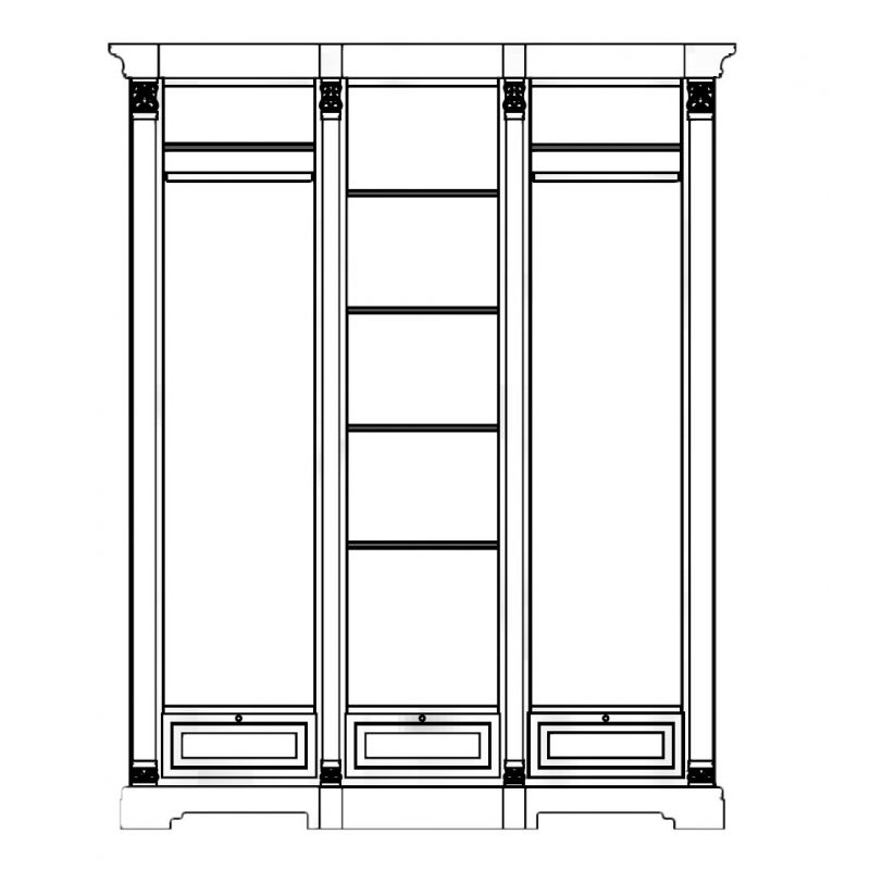 Шкаф трехдверный "Престиж" ГМ 5923 №4