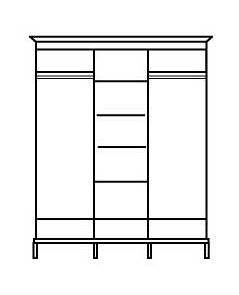 Шкаф трехдверный "Оскар" ММ 216-01/03Б №0
