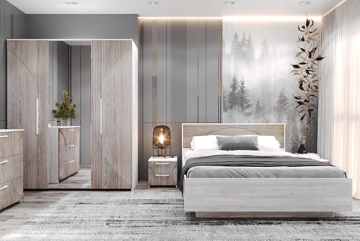 Кровать двуспальная "1600 Монтале РМ" КМК 0966.24 с подъемным механизмом №3