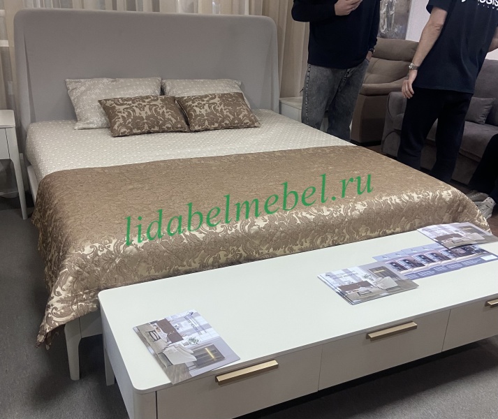 Кровать двуспальная "Enzo" ВМФ-2704 (без основания, 1400 Avelina 9534) №0