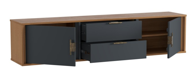 Тумба ТВ "Бридж" подвесная 2 двери 2 ящика (полка навесная 22) №2