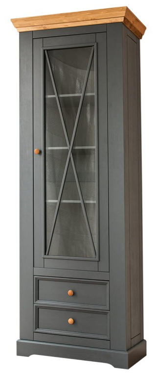 Шкаф для посуды узкий "Форест Графит" 1 дверь 2 ящика