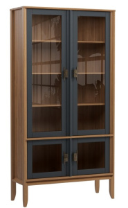 Шкаф для посуды "Бридж" широкий с 4-мя стеклянными дверями