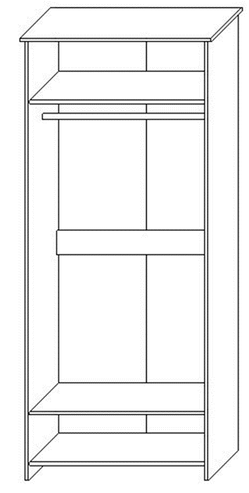 Шкаф двухдверный "2Д Скандинавия" КМК 0905.6 №5