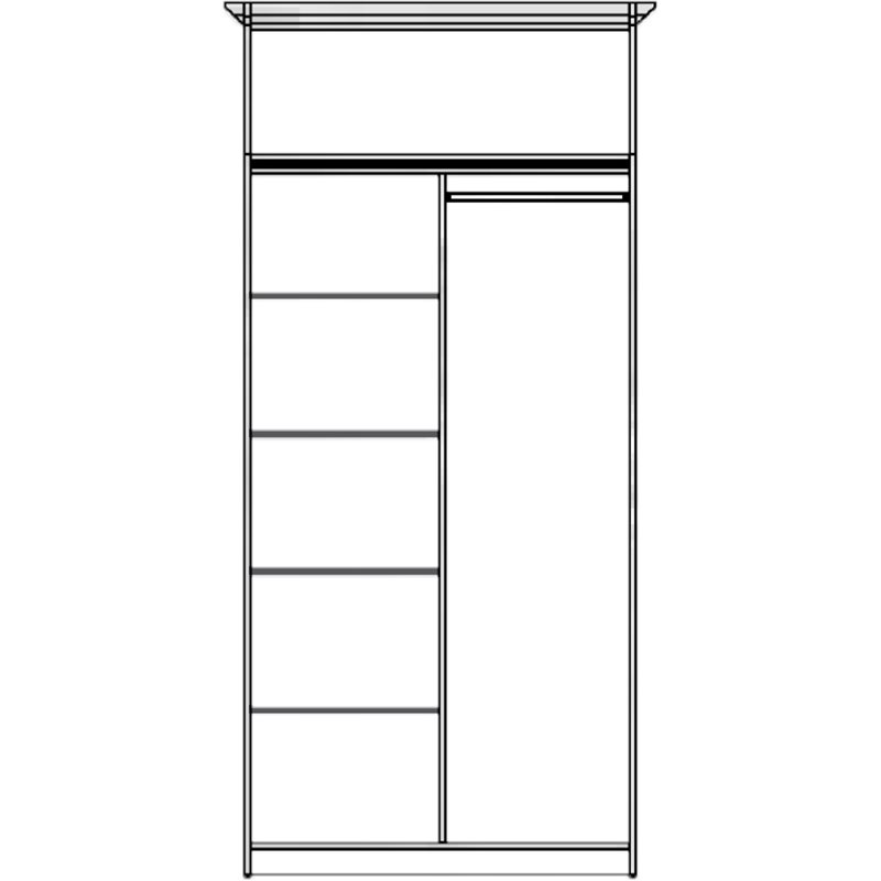 Шкаф двухдверный "Купава" ГМ 8422 (вешалка и полки) №0