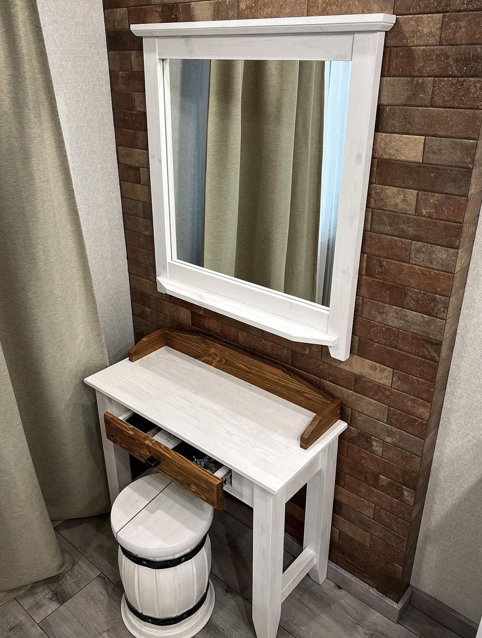 Стол туалетный с зеркалом "Калифорния" №0