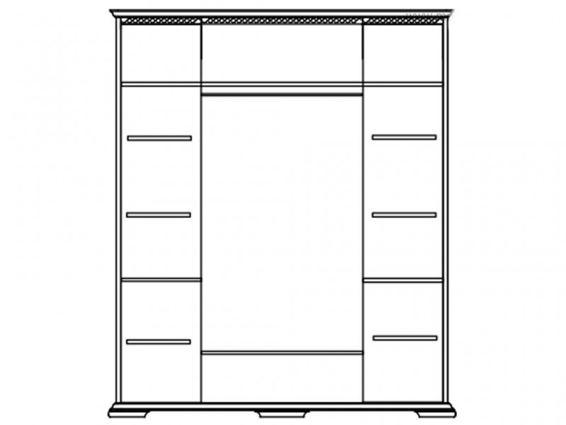 Шкаф четырехдверный "Лика" ММ 137-01/04 (с зеркалом) №0