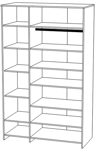 Шкаф для одежды "3Д Герта" КМК 0979.4 №0